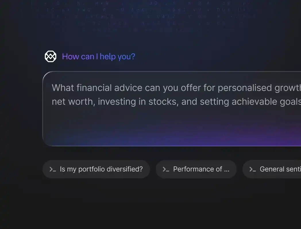 AI-driven assistance panel — Lavandbit Summit investment platform